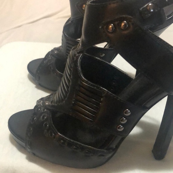 Paprika Black Sexy Open Toe heels Sandals - Picture 6 of 9